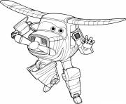 Printable Super Wings Bello is Directing Animals coloring pages
