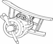 Printable Biplane Grand Albert from Super Wings coloring pages