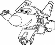 Printable Super Wings Jerome is Running coloring pages